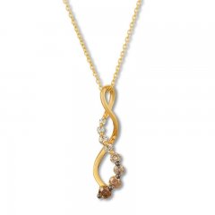 Le Vian Chocolate Ombre Necklace 3/8 ct tw Diamonds 14K Gold