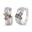 LeVian Milestones Diamond Huggie Earrings 1 ct tw 14K Vanilla Gold