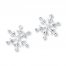 Snowflake Earrings Sterling Silver