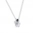 Young Teen Penguin Necklace Diamond Accents Sterling Silver