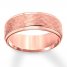 8mm Wedding Band Rose Tungsten Carbide