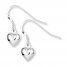 Heart Dangle Earrings Sterling Silver