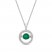 Unstoppable Love Emerald Necklace 1/10 ct tw Diamonds Sterling Silver 19"