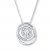 Diamond Circle Necklace 1/4 ct tw Round-cut 10K White Gold