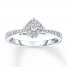 Diamond Engagement Ring 1/3 ct tw Round-cut 10K White Gold