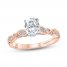 Monique Lhuillier Bliss Diamond Engagement Ring 1-1/4 ct tw Oval, Marquise & Round-cut 18K Rose Gold