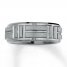 8mm Wedding Band Gray Tungsten Carbide