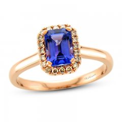 Le Vian Tanzanite Ring 1/6 ct tw Diamonds 14K Strawberry Gold