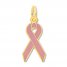 Pink Ribbon Charm 14K Yellow Gold