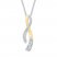 Diamond Convertible Necklace 1/6 ct tw Sterling Silver/10K Gold