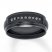 Men's Wedding Band 1/6 ct tw Diamond Black Stainless Steel