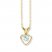 Aquamarine Heart Necklace 14K Yellow Gold