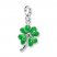 Four-leaf Clover Charm Green Enamel Sterling Silver