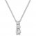 Three-Stone Diamond Necklace 1/2 ct tw Round-cut 10K White Gold