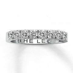 Leo Diamond 3/4 cttw Anniversary Band 14K White Gold