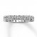 Leo Diamond 3/4 cttw Anniversary Band 14K White Gold