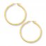 Hoop Earrings 14K Yellow Gold 40mm