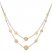 Double Strand Disc Station Necklace 14K Yellow Gold