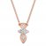 Diamond Necklace 1/3 ct tw Round/Marquise/Pear 10K Rose Gold