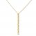 Disc Drop Necklace 14K Yellow Gold 16" to 18" Adjustable