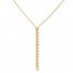 Disc Drop Necklace 14K Yellow Gold 16" to 18" Adjustable