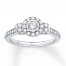 Diamond Engagement Ring 3/8 ct tw Round-cut 14K White Gold