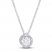 Diamond Necklace 1/2 ct tw Round-cut 14K White Gold 18"