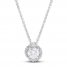 Diamond Necklace 1/2 ct tw Round-cut 14K White Gold 18"