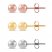 Ball Stud Earrings Set 14K Gold 4mm