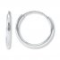 Hoop Earrings 14K White Gold