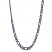 Men's Necklace Blue Ion Plating Stainless Steel 24"