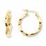 Geometric Hoop Earrings 14K Yellow Gold