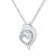 Dolphin Heart Necklace Diamond Accents Sterling Silver