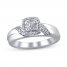 Diamond Engagement Ring 1/4 ct tw 10K White Gold