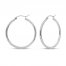 Hoop Earrings 14K White Gold 30mm