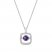 Unstoppable Love Amethyst Necklace 1/10 ct tw Diamonds Sterling Silver 19"