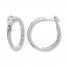 Diamond Hoop Earrings 1/2 ct tw Round-cut 10K White Gold