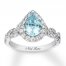 Neil Lane Aquamarine Engagement Ring 3/4 cttw Diamonds 14K Gold