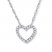 Diamond Heart Necklace 1/10 ct tw Round-cut 14K White Gold