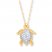 Turtle Necklace 1/10 ct tw Diamonds 14K Yellow Gold