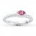 Stackable Ring Lab-Created Pink Sapphire Sterling Silver