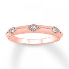 Diamond Anniversary Band 1/20 ct tw Round-cut 10K Rose Gold