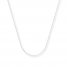 Bead Chain Necklace 14K White Gold 18" Length