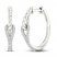 Love + Be Loved Diamond Hoop Earrings 1/5 ct tw 10K White Gold