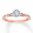 Diamond Engagement Ring 1/4 ct tw Round-cut 10K Two-Tone Gold