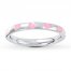 Stackable Heart Ring Pink Enamel Sterling Silver