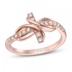 Le Vian Diamond Cross Ring 1/5 ct tw 14K Strawberry Gold