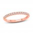 Diamond Wedding Band 1/4 ct tw Round-cut 18K Rose Gold