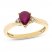 Ruby & Diamond Ring 10K Yellow Gold