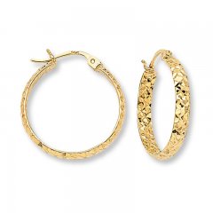 Hoop Earrings 14K Yellow Gold 30mm